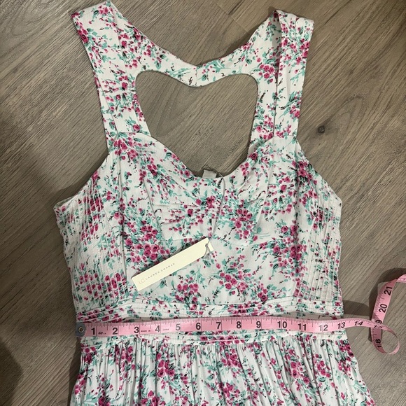 NWT Lauren Conrad Floral SundressHeart Shaped Open Back Sz 8 Pink White Easter - Picture 8 of 16